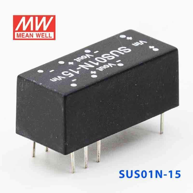 Mean Well SUS01N-15 DC-DC Converter - 1W - 21.6~26.4V in 15V out - PHOTO 1