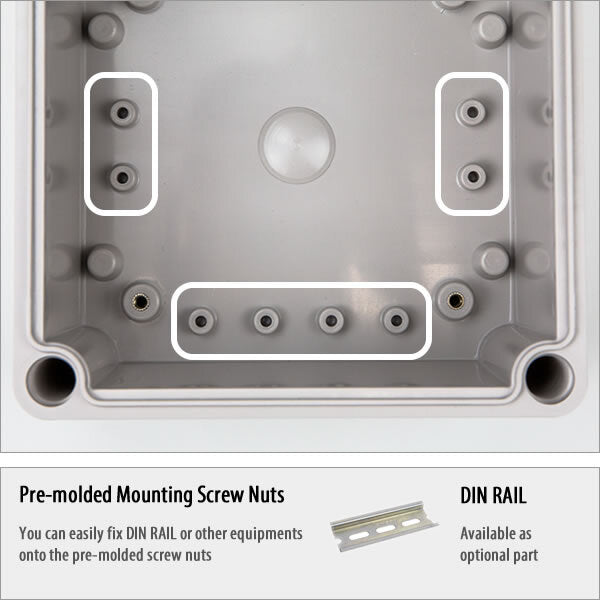 Boxco M-Series 3.15 x 5.12 x 2.36 Inches(80 x 130 x 60mm) Plastic Enclosure, IP67, IK08, ABS, Transparent Cover, Screw Type - PHOTO 6