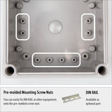 Boxco M-Series 3.15 x 5.12 x 2.36 Inches(80 x 130 x 60mm) Plastic Enclosure, IP67, IK08, ABS, Transparent Cover, Screw Type - PHOTO 6