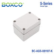 Boxco S-Series 3.15 x 4.33 x 2.76 Inches(80 x 110 x 70mm) Plastic Enclosure, IP67, IK08, ABS, Grey Cover, Screw Type