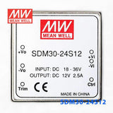 Mean Well SDM30-24S12 DC-DC Converter - 30W - 18~36V in 12V out 2.5A - PHOTO 2