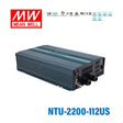 Mean Well NTU-2200-112US True Sine Wave DC-AC Inverter 2200W 110V out 12V in with US Socket, with AC by-pass function