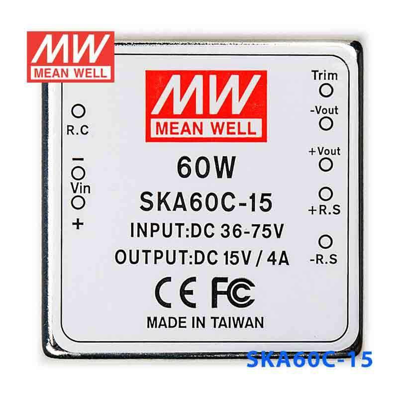 Mean Well SKA60C-15 DC-DC Converter - 60W - 36~75V in 15V out - PHOTO 2