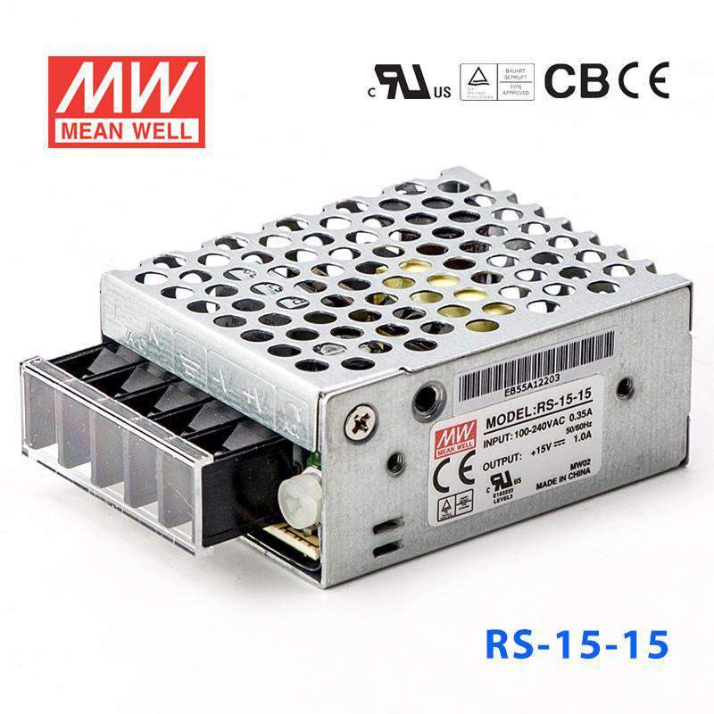 Mean Well RS-15-15 Power Supply 15W 15V