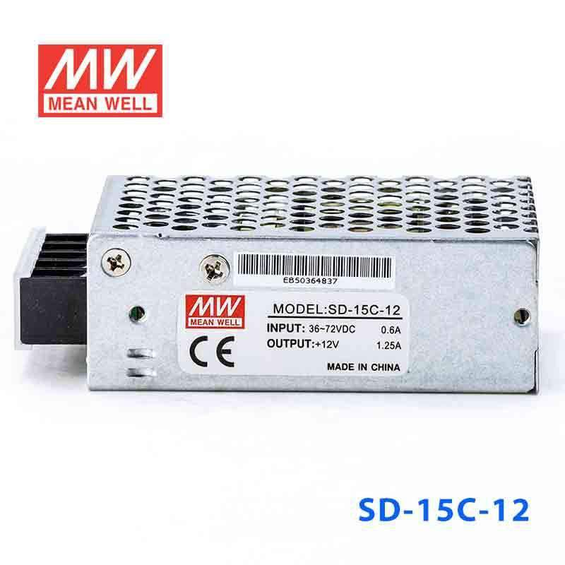 Mean Well SD-15C-12 DC-DC Converter - 15W - 36~72V in 12V out 1.25A - PHOTO 2