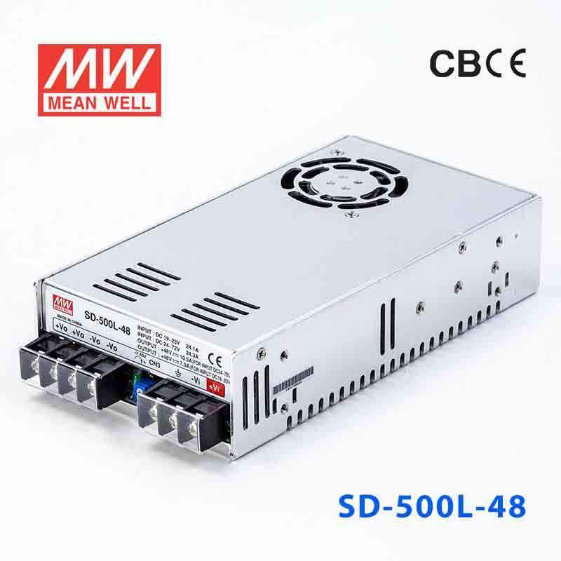 Mean Well SD-500L-48 DC-DC Converter - 500W - 19~72V in 48V out 10.5A