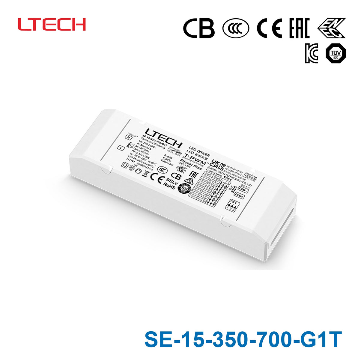 LTECH SE-15-350-700-G1T 15W 350mA ~ 700mA CC Triac LED Driver