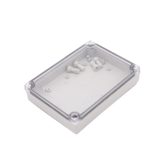 Boxco M-Series 5.12 x 7.09 x 1.38 Inches(130 x 180 x 35mm) Plastic Enclosure, IP67, IK08, ABS, Transparent Cover, Screw Type - PHOTO 1