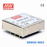 Mean Well SDM30-48S3 DC-DC Converter - 16.5W - 36~72V in 3.3V out
