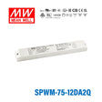 MEAN WELL SPWM-75-12DA2Q 75.6W 12V CV LED Driver