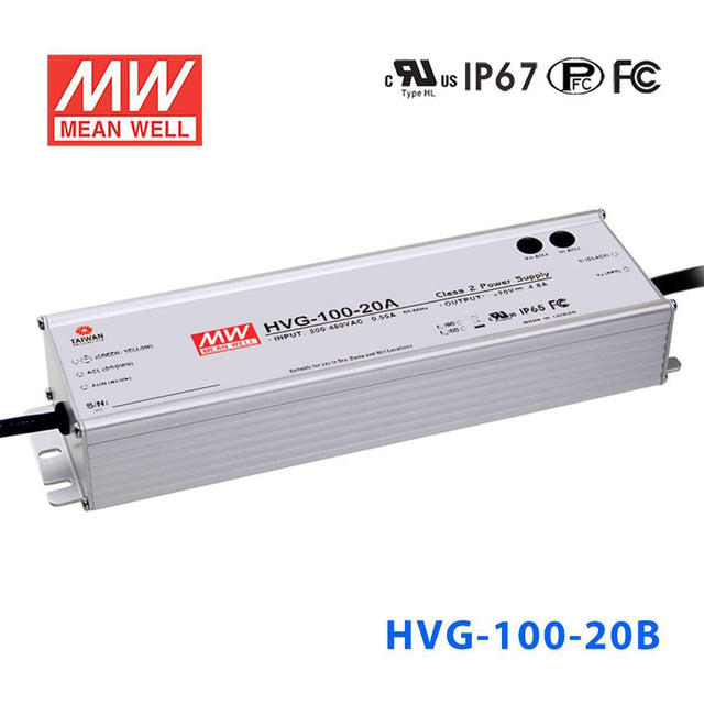 Mean Well HVG-100-20B Power Supply 100W 20V - Dimmable