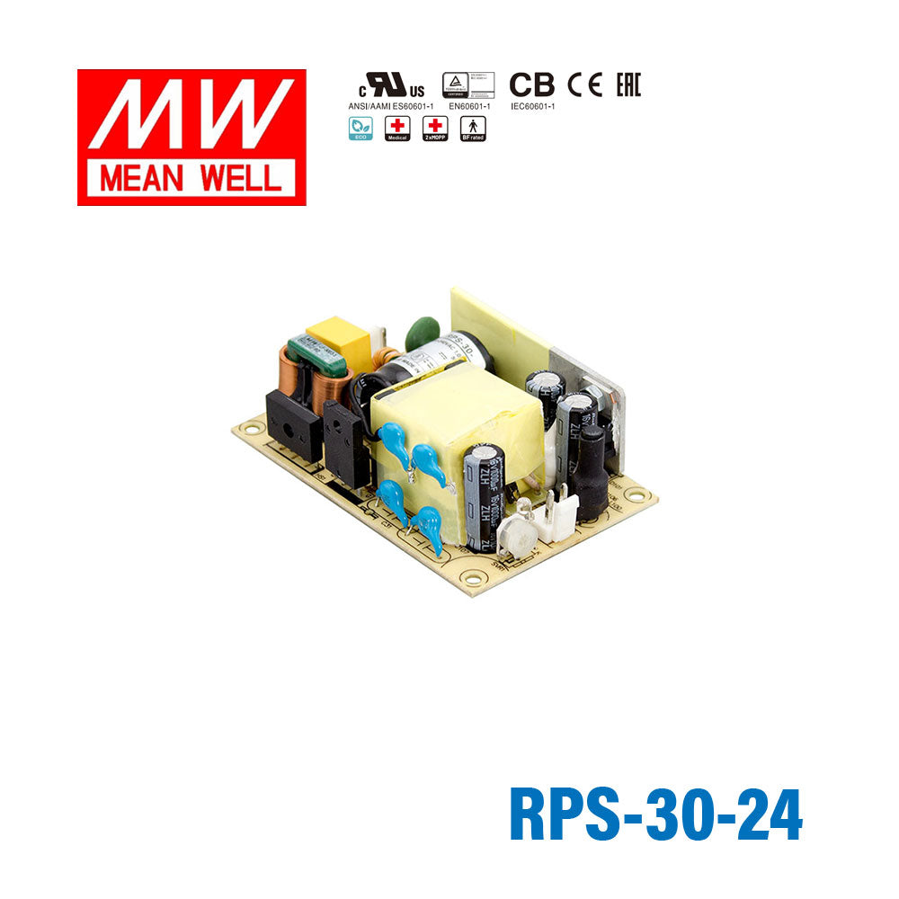 Mean Well RPS-30-24 Green Power Supply W 24V 1.25A - Medical Power Supply