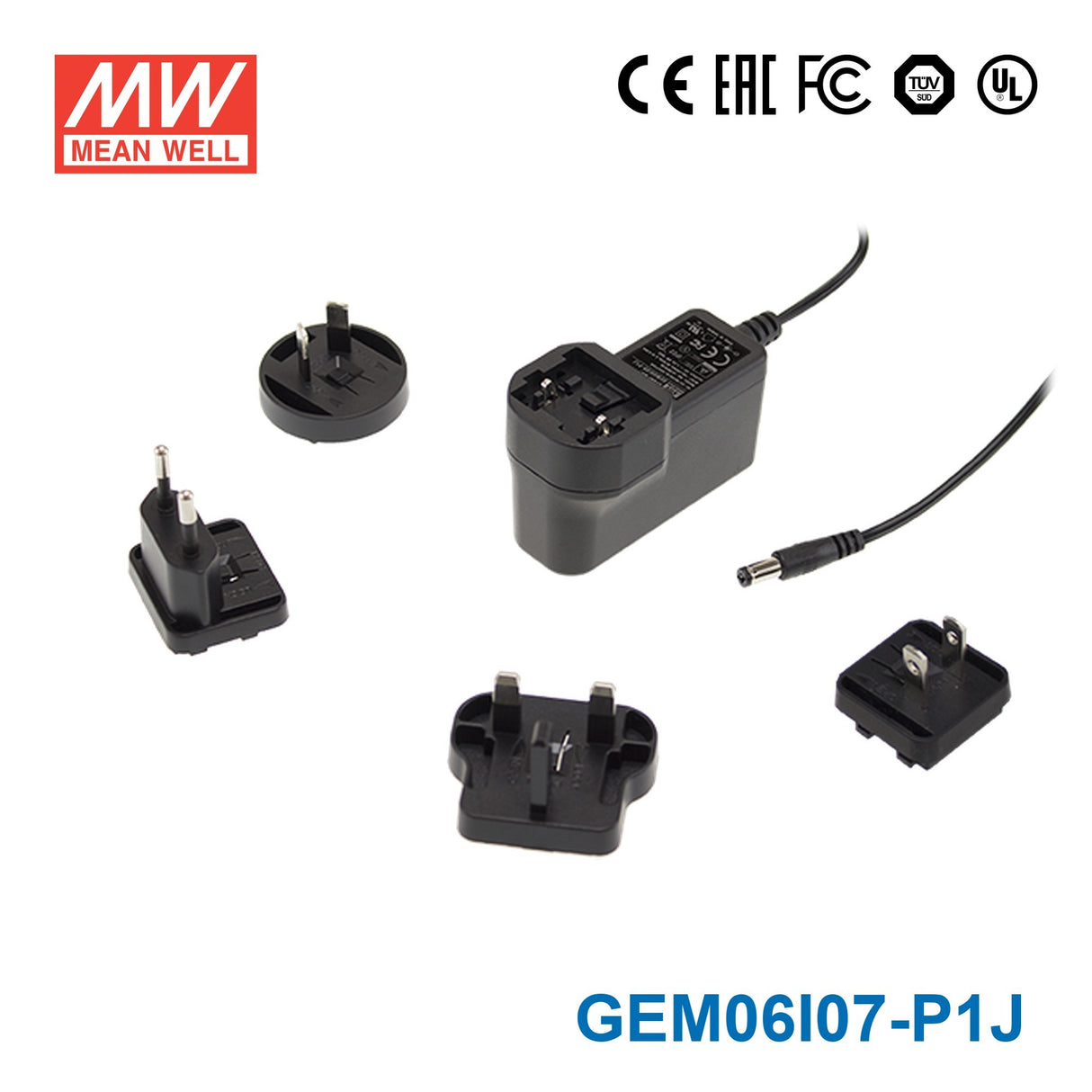 Mean Well GEM06I07-P1J Power Supply 6W 7.5V 800mA