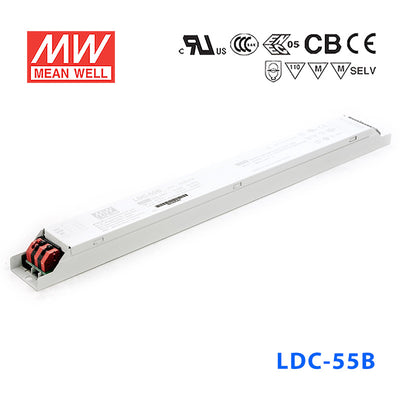 Mean Well LDC-55 Linear LED Driver 55W 500~1600mA Adjustable Output