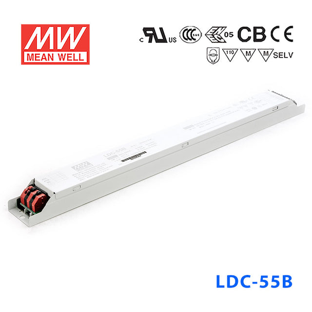 Mean Well LDC-55 Linear LED Driver 55W 500~1600mA Adjustable Output