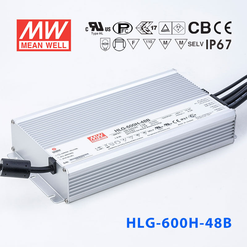 Mean Well HLG-600H-48AB Power Supply 600W 48V - Adjustable and Dimmable