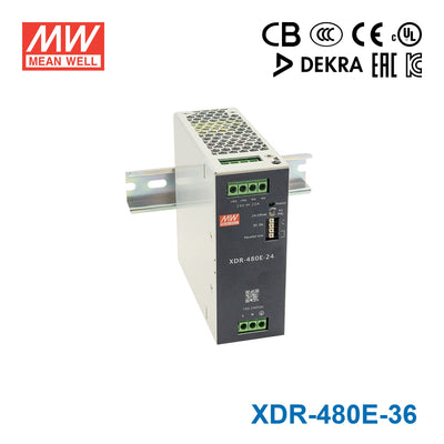 Mean Well XDR-480E-36 Economical Ultra Slim Din Rail Power Supply 478.8W 36V 13.3A
