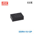 Mean Well DDRH-15-12P Ultra Wide Input DC-DC Converter, 15W 12V, PCB Mounting Type 1.25A