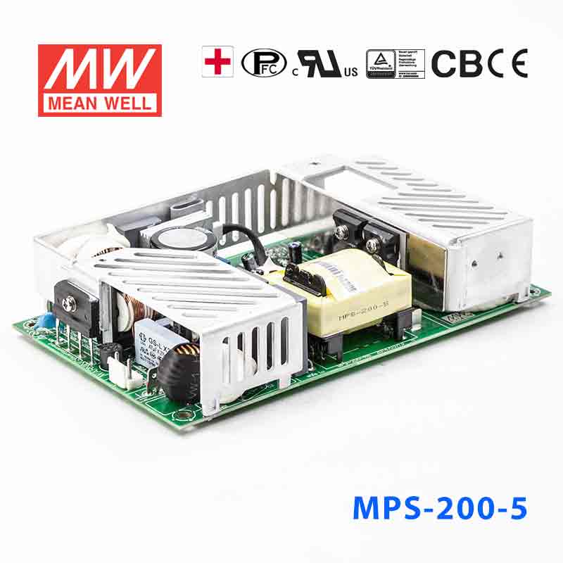 Mean Well MPS-200-5 Power Supply 200W 5V he rated current is based on there being a fan that can provide 25CFM. 40A