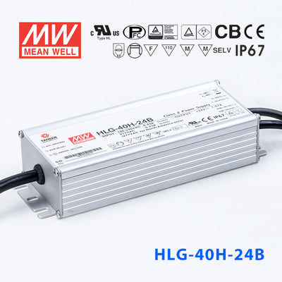 Mean Well HLG-40H-24AB Power Supply 40W 24V - Adjustable and Dimmable