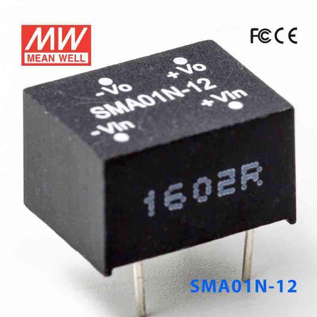 Mean Well SMA01N-12 DC-DC Converter - 1W - 21.6~26.4V in 12V out 84mA