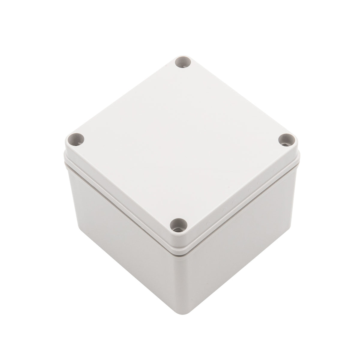 Boxco S-Series 4.92 x 4.92 x 3.94 Inches(125x125x100mm) Plastic Enclosure, IP67, IK08, ABS, Grey Cover, Screw Type - PHOTO 1