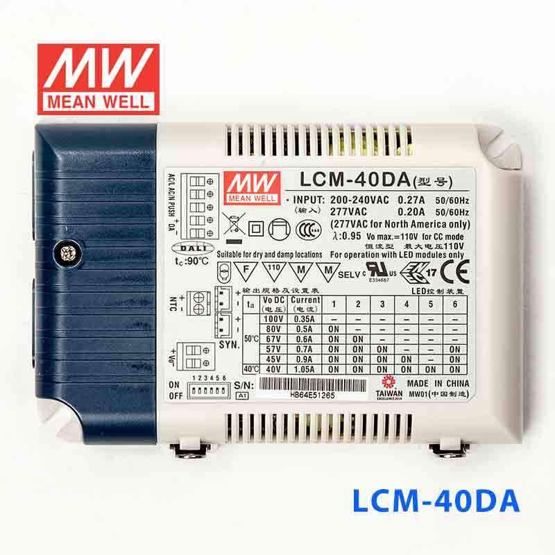 Mean Well LCM-40DA Power Supply 42W 350mA 500mA 600mA 700mA(default) 900mA 1050mA - DALI and Push - PHOTO 2