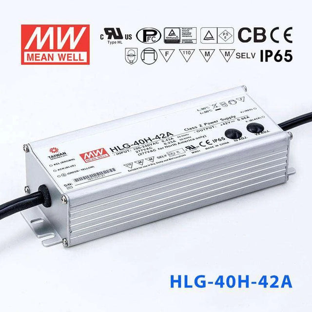Mean Well HLG-40H-42A Power Supply 40W 42V - Adjustable