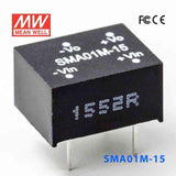 Mean Well SMA01M-15 DC-DC Converter - 1W - 10.8~13.2V in 15V out 67mA