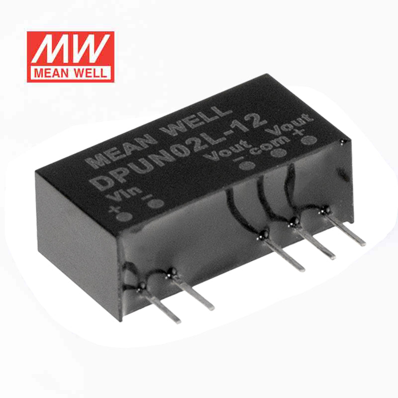Mean Well DPUN02L-15 DC-DC Converter - 2W - 4.5~5.5V in ±15V out 67mA