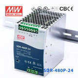 Mean Well SDR-480P-24 Single Output Industrial Power Supply 480W 24V 20A - DIN Rail