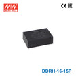 Mean Well DDRH-15-15P Ultra Wide Input DC-DC Converter, 15W 15V, PCB Mounting Type 1A
