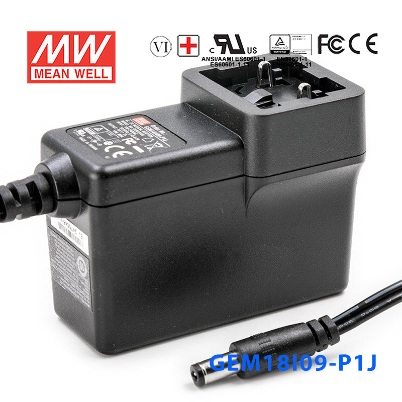 Mean Well GEM18I09-P1J Power Supply 18W 9V