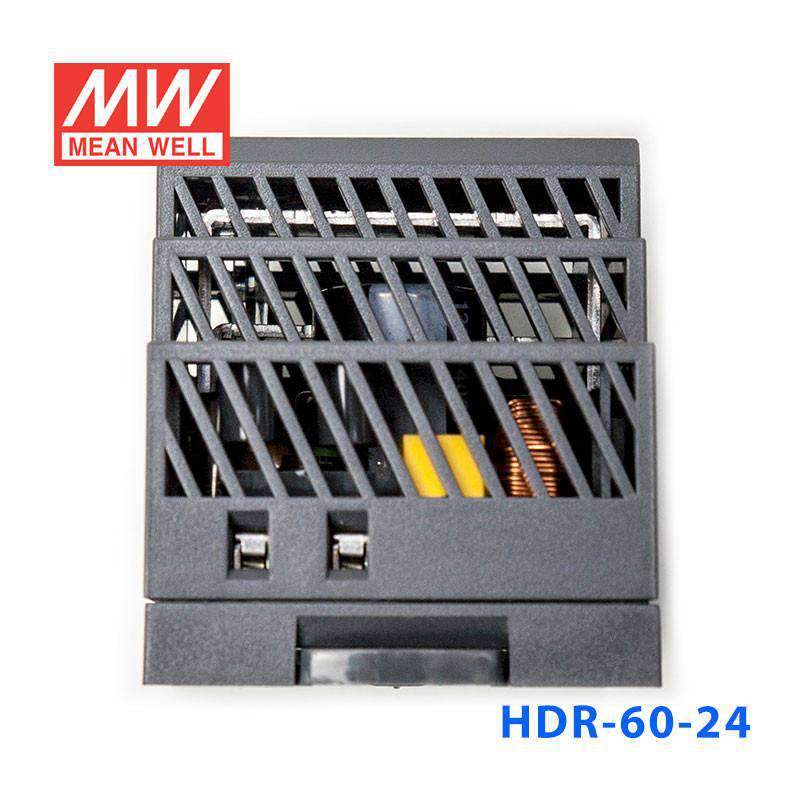 Mean Well HDR-60-24 Ultra Slim Step Shape Power Supply 60W 24V 2.5A - DIN Rail - PHOTO 3