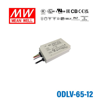 Mean Well ODLV-65-12 Power Supply 65W 12V, Dimmable 4.2A