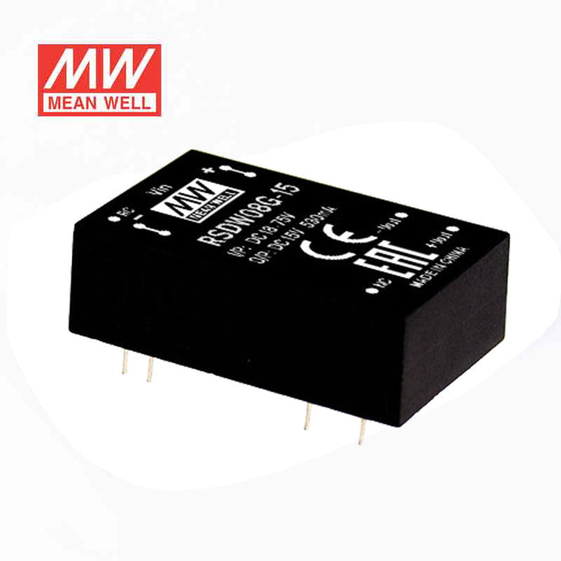 Mean Well RSDW08G-15 DC-DC Converter - 8W - 18~75V in 15V out 530mA