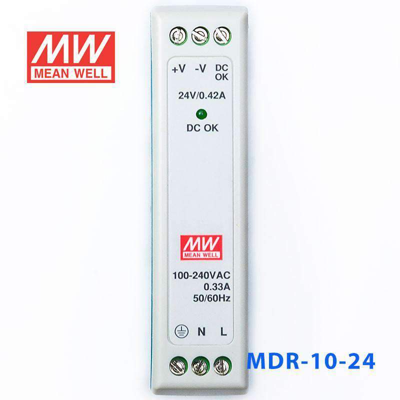 Mean Well MDR-10-24 Single Output Industrial Power Supply 10W 24V 0.42A - DIN Rail - PHOTO 2
