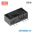 Mean Well DPUN02N-15 DC-DC Converter - 2W - 21.6~26.4V in ±15V out 67mA