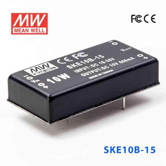 Mean Well SKE10B-15 DC-DC Converter - 10W - 18~36V in 15V out 666mA