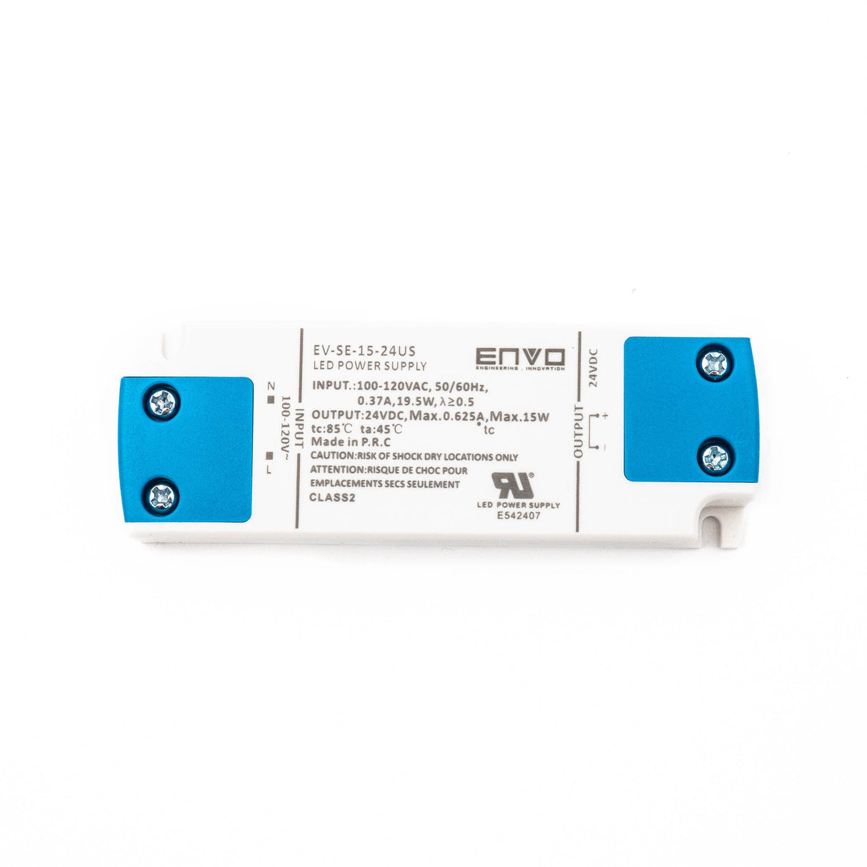 ENVO EV - SE - 15 - 24US LED Driver 15W 24V - EV - SE - 15 - 24US - powersupplymall.com