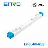 ENVO EV-SL-60-12US Linear Type LED Driver 60W 12V 5A - EV-SL-60-12US - powersupplymall.com