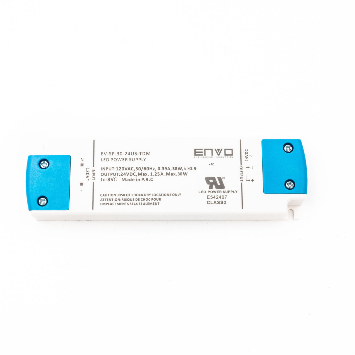 ENVO EV - SP - 30 - 24US - TDM Triac Dimmable LED Driver 30W 24V - EV - SP - 30 - 24US - TDM - powersupplymall.com
