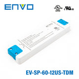 ENVO EV-SP-60-12US-TDM Triac Dimmable LED Driver 60W 12V 5A - EV-SP-60-12US-TDM - powersupplymall.com