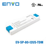 ENVO EV-SP-80-12US-TDM Triac Dimmable LED Driver 80W 12V 6.67A - EV-SP-80-12US-TDM - powersupplymall.com