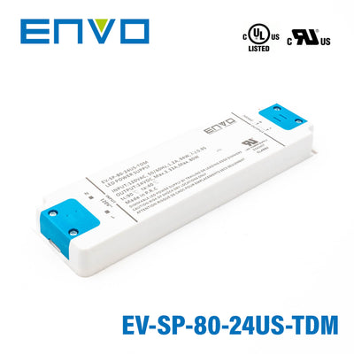 ENVO EV-SP-80-24US-TDM Triac Dimmable LED Driver 80W 24V 3.33A
