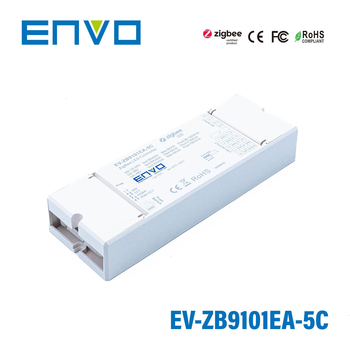 ENVO ZigBee 5 Channel Controller 12 - 48V 4 - 8A per Channel - EV - ZB9101EA - 5C - powersupplymall.com