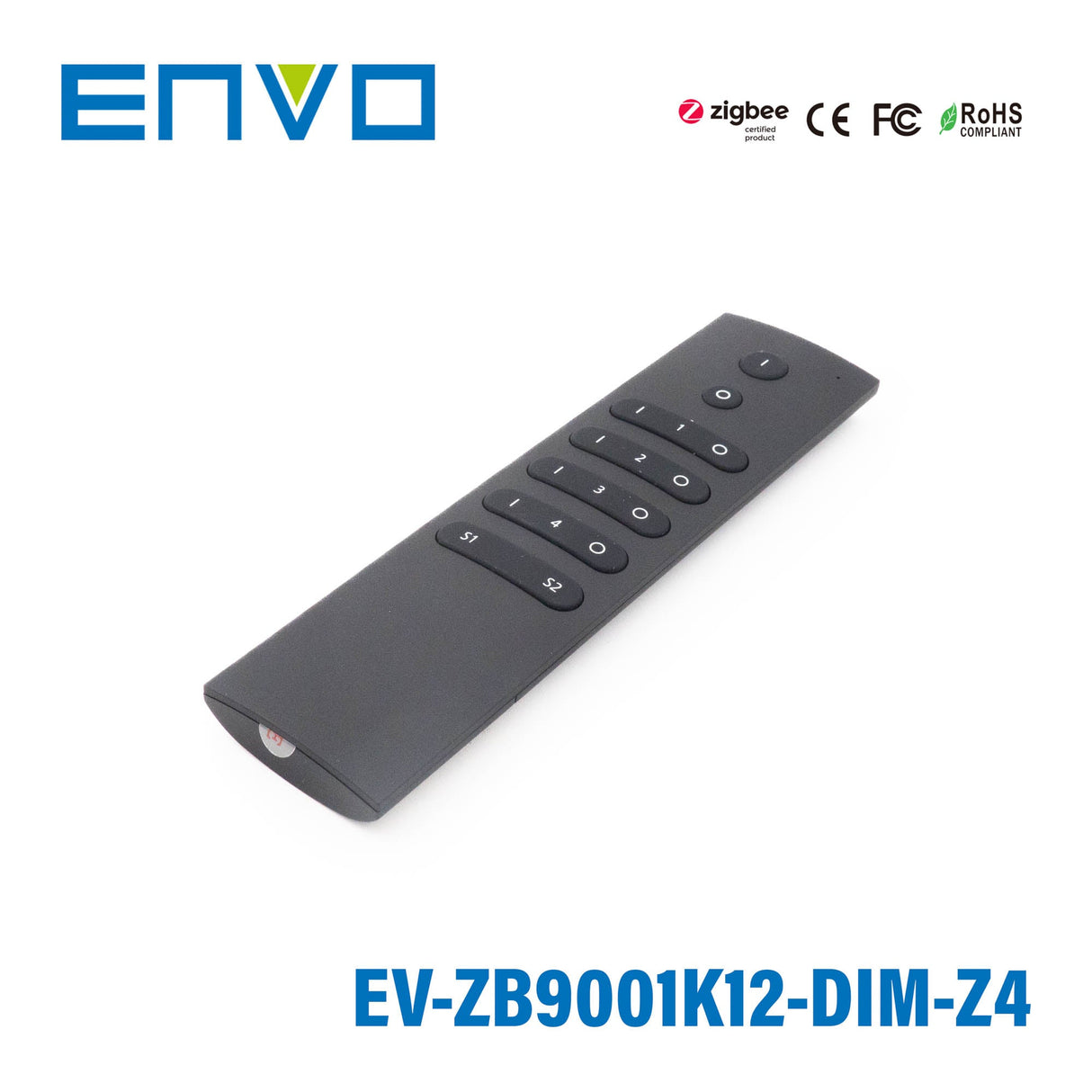 ENVO ZigBee Classic Remote Single Colour - 4 Zones - EV-ZB9001K12-DIM-Z4 - powersupplymall.com