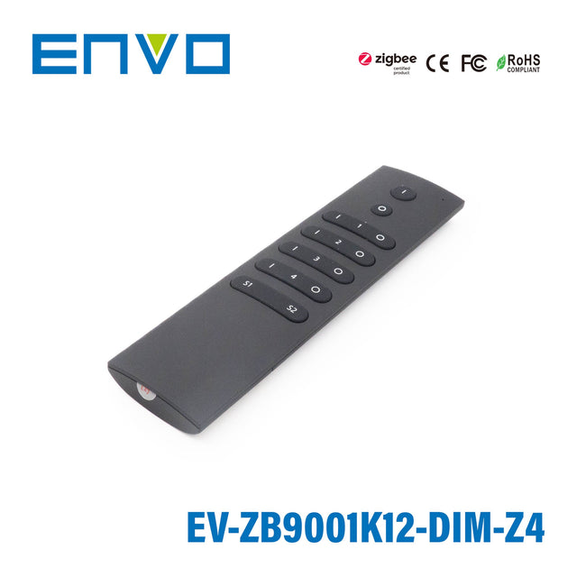 ENVO ZigBee Classic Remote Single Colour - 4 Zones - EV-ZB9001K12-DIM-Z4 - powersupplymall.com