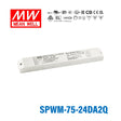 MEAN WELL SPWM-75-24DA2Q 76.8W 24V CV LED Driver