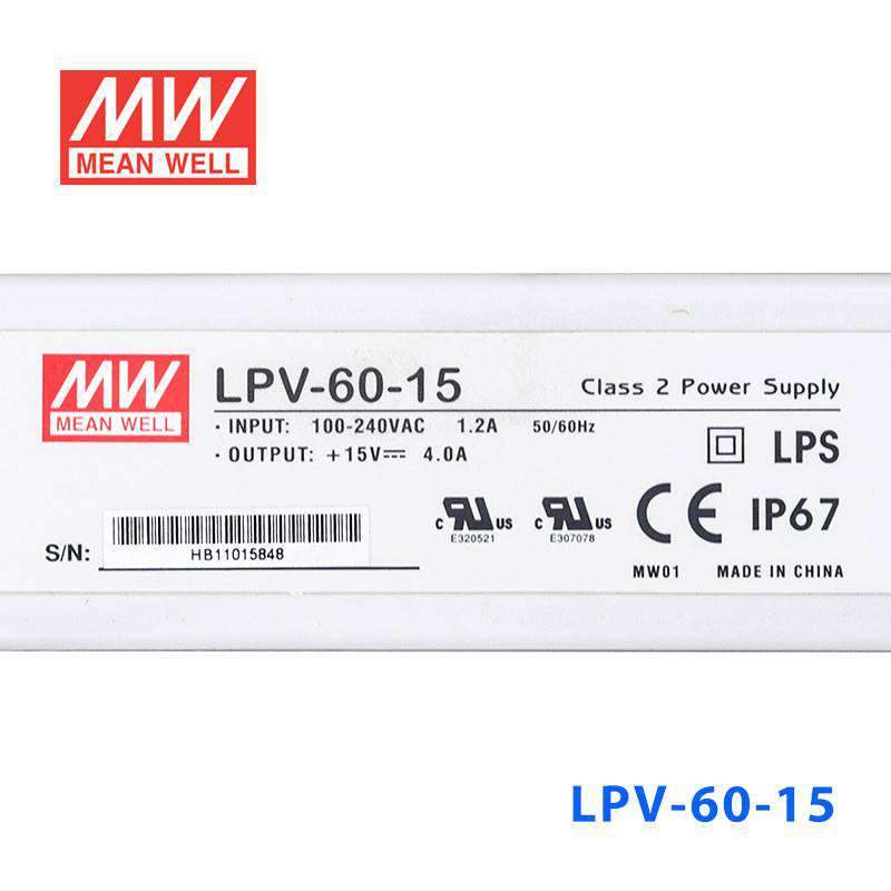 Mean Well LPV-60-15 Power Supply 60W 15V - PHOTO 3